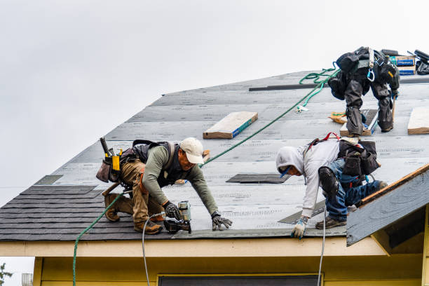 Professional Gutter Installation technician working in Ashaway, RI